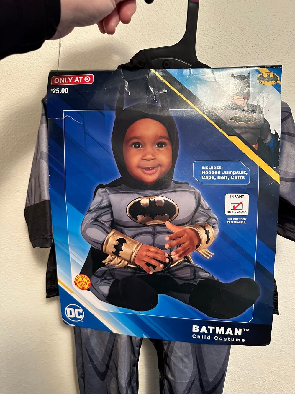 DC Comics Superhero Toddler Batman Costume | Size 0-6 Months
